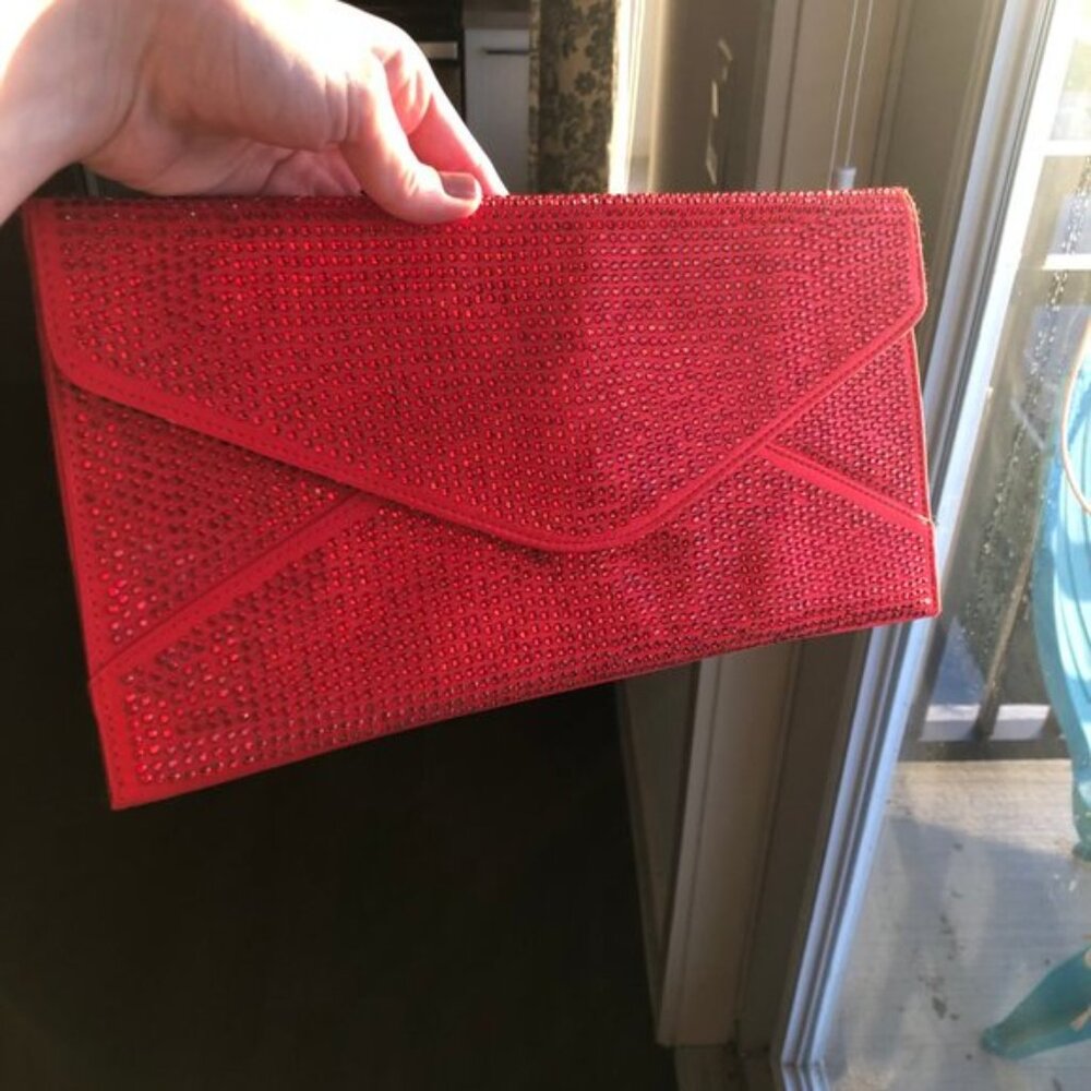 Ted Baker Red Sparkle Clutch - Picture 2 of 7